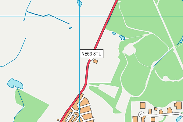 NE63 8TU map - OS VectorMap District (Ordnance Survey)