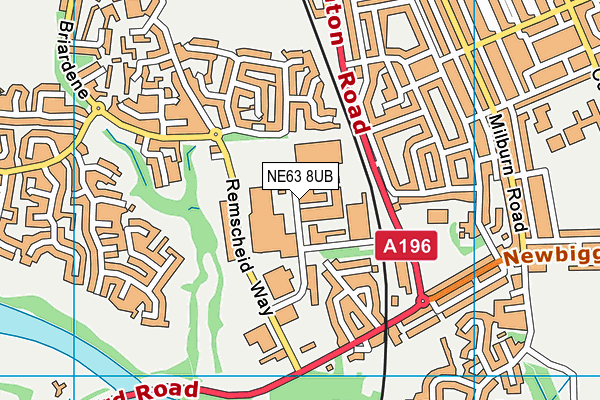 NE63 8UB map - OS VectorMap District (Ordnance Survey) NE63 8UB map - OS VectorMap District (Ordnance Survey)