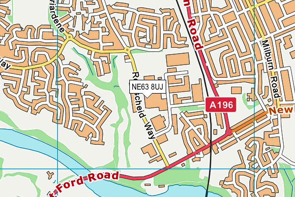 NE63 8UJ map - OS VectorMap District (Ordnance Survey) NE63 8UJ map - OS VectorMap District (Ordnance Survey)