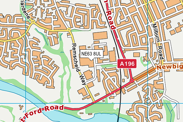 NE63 8UL map - OS VectorMap District (Ordnance Survey) NE63 8UL map - OS VectorMap District (Ordnance Survey)