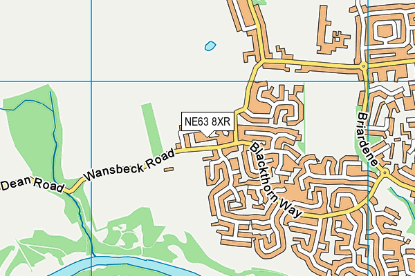 NE63 8XR map - OS VectorMap District (Ordnance Survey) NE63 8XR map - OS VectorMap District (Ordnance Survey)
