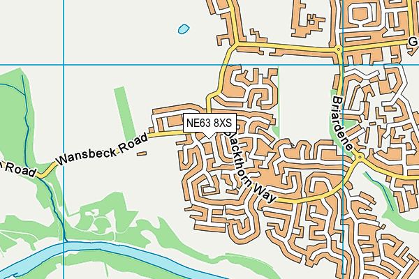 NE63 8XS map - OS VectorMap District (Ordnance Survey) NE63 8XS map - OS VectorMap District (Ordnance Survey)