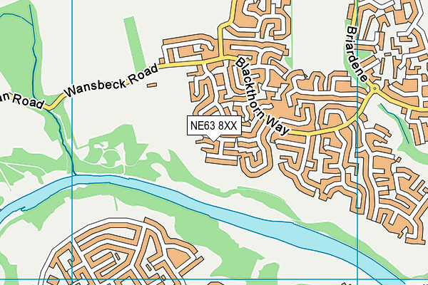 NE63 8XX map - OS VectorMap District (Ordnance Survey) NE63 8XX map - OS VectorMap District (Ordnance Survey)