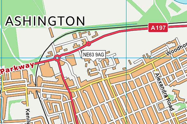 NE63 9AG map - OS VectorMap District (Ordnance Survey) NE63 9AG map - OS VectorMap District (Ordnance Survey)