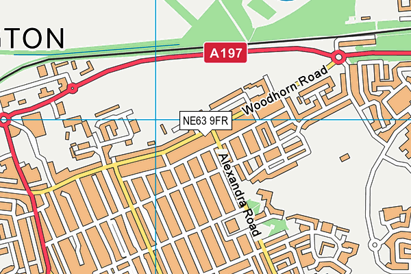 NE63 9FR map - OS VectorMap District (Ordnance Survey) NE63 9FR map - OS VectorMap District (Ordnance Survey)