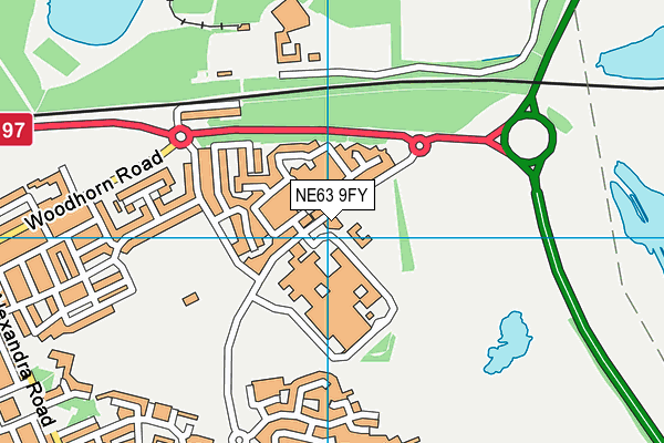 NE63 9FY map - OS VectorMap District (Ordnance Survey) NE63 9FY map - OS VectorMap District (Ordnance Survey)