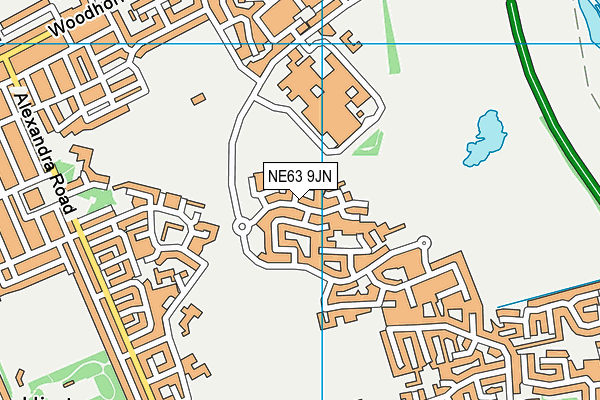 NE63 9JN map - OS VectorMap District (Ordnance Survey) NE63 9JN map - OS VectorMap District (Ordnance Survey)