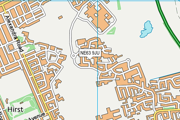 NE63 9JU map - OS VectorMap District (Ordnance Survey) NE63 9JU map - OS VectorMap District (Ordnance Survey)