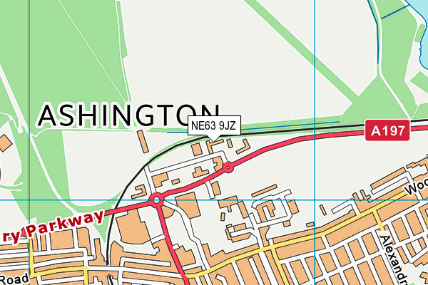 NE63 9JZ map - OS VectorMap District (Ordnance Survey) NE63 9JZ map - OS VectorMap District (Ordnance Survey)