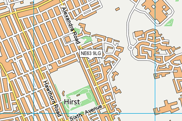 NE63 9LG map - OS VectorMap District (Ordnance Survey) NE63 9LG map - OS VectorMap District (Ordnance Survey)