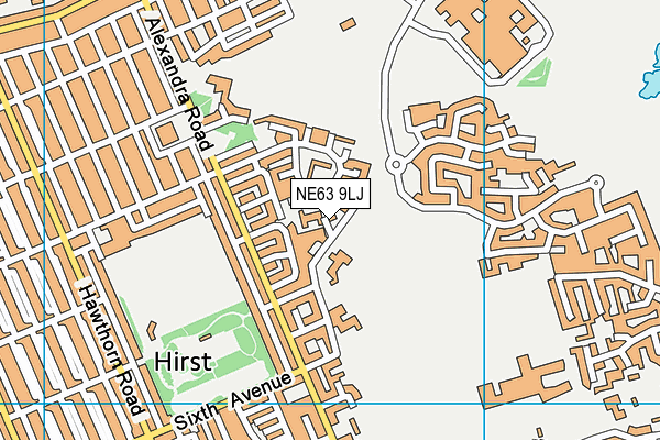 NE63 9LJ map - OS VectorMap District (Ordnance Survey) NE63 9LJ map - OS VectorMap District (Ordnance Survey)