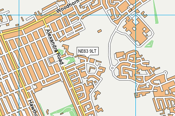 NE63 9LT map - OS VectorMap District (Ordnance Survey) NE63 9LT map - OS VectorMap District (Ordnance Survey)