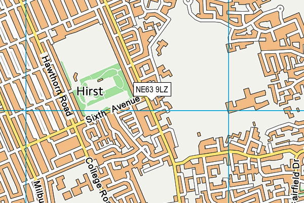 NE63 9LZ map - OS VectorMap District (Ordnance Survey) NE63 9LZ map - OS VectorMap District (Ordnance Survey)