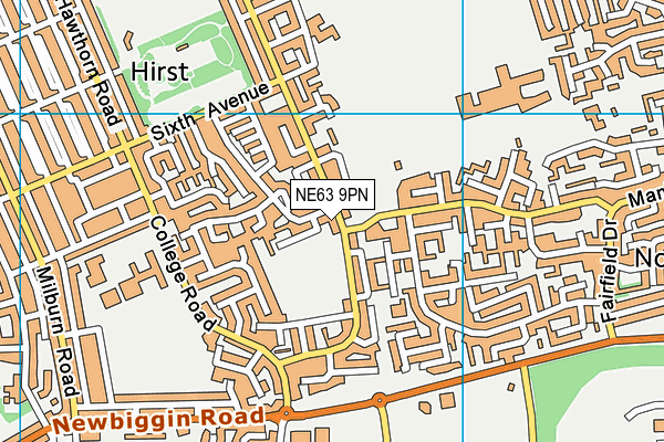 NE63 9PN map - OS VectorMap District (Ordnance Survey) NE63 9PN map - OS VectorMap District (Ordnance Survey)