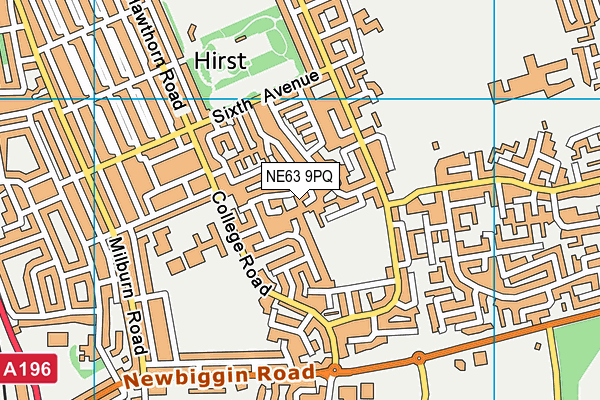 NE63 9PQ map - OS VectorMap District (Ordnance Survey) NE63 9PQ map - OS VectorMap District (Ordnance Survey)