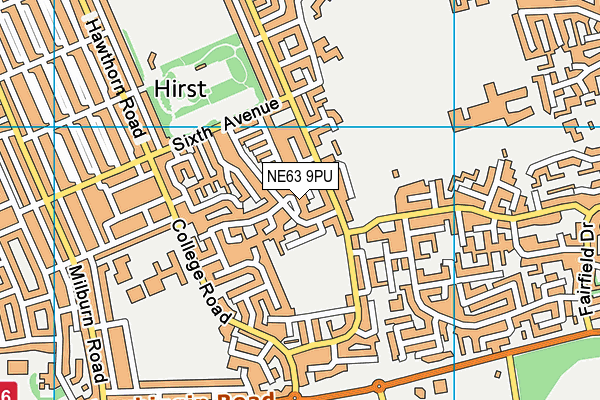NE63 9PU map - OS VectorMap District (Ordnance Survey) NE63 9PU map - OS VectorMap District (Ordnance Survey)