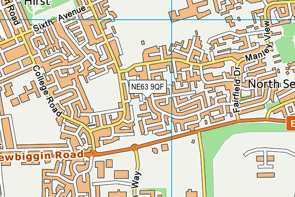 NE63 9QF map - OS VectorMap District (Ordnance Survey) NE63 9QF map - OS VectorMap District (Ordnance Survey)