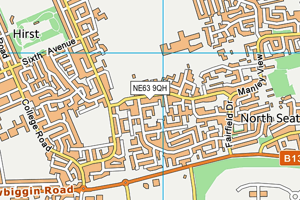 NE63 9QH map - OS VectorMap District (Ordnance Survey) NE63 9QH map - OS VectorMap District (Ordnance Survey)