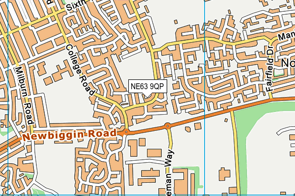 NE63 9QP map - OS VectorMap District (Ordnance Survey) NE63 9QP map - OS VectorMap District (Ordnance Survey)
