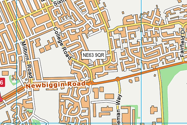 NE63 9QR map - OS VectorMap District (Ordnance Survey) NE63 9QR map - OS VectorMap District (Ordnance Survey)