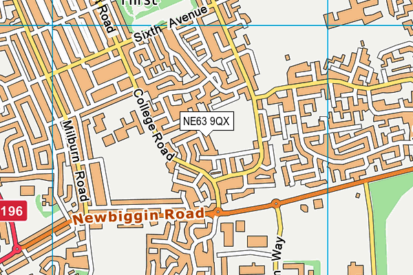 NE63 9QX map - OS VectorMap District (Ordnance Survey) NE63 9QX map - OS VectorMap District (Ordnance Survey)