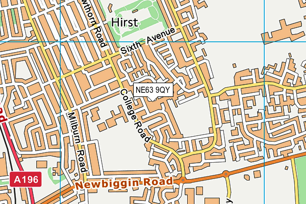 NE63 9QY map - OS VectorMap District (Ordnance Survey) NE63 9QY map - OS VectorMap District (Ordnance Survey)