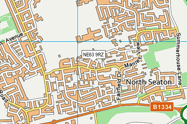 NE63 9RZ map - OS VectorMap District (Ordnance Survey) NE63 9RZ map - OS VectorMap District (Ordnance Survey)