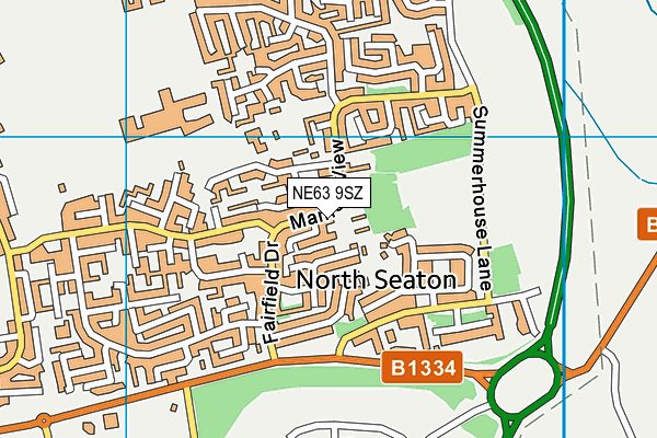NE63 9SZ map - OS VectorMap District (Ordnance Survey) NE63 9SZ map - OS VectorMap District (Ordnance Survey)