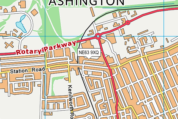 NE63 9XQ map - OS VectorMap District (Ordnance Survey) NE63 9XQ map - OS VectorMap District (Ordnance Survey)