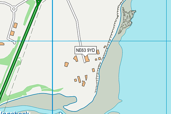 NE63 9YD map - OS VectorMap District (Ordnance Survey) NE63 9YD map - OS VectorMap District (Ordnance Survey)