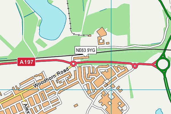 NE63 9YG map - OS VectorMap District (Ordnance Survey) NE63 9YG map - OS VectorMap District (Ordnance Survey)