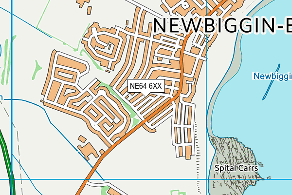 NE64 6XX map - OS VectorMap District (Ordnance Survey)