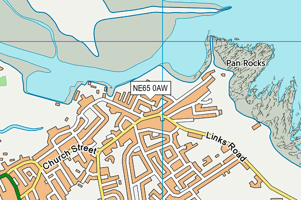 NE65 0AW map - OS VectorMap District (Ordnance Survey)