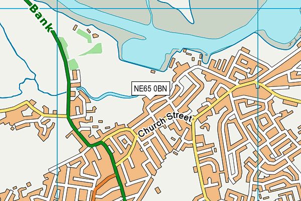 NE65 0BN map - OS VectorMap District (Ordnance Survey)