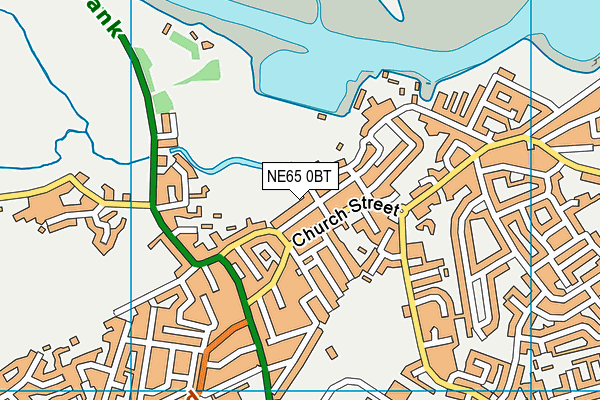 NE65 0BT map - OS VectorMap District (Ordnance Survey)