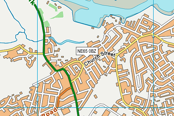 NE65 0BZ map - OS VectorMap District (Ordnance Survey)