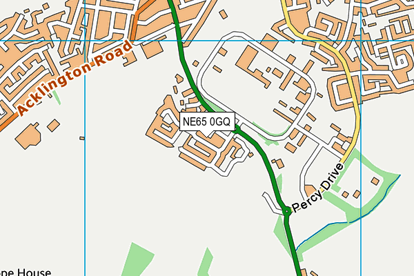 NE65 0GQ map - OS VectorMap District (Ordnance Survey)