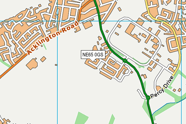 NE65 0GS map - OS VectorMap District (Ordnance Survey)