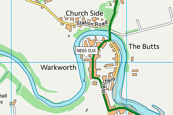 NE65 0UX map - OS VectorMap District (Ordnance Survey)