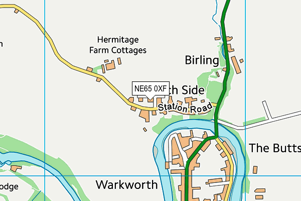 NE65 0XF map - OS VectorMap District (Ordnance Survey) NE65 0XF map - OS VectorMap District (Ordnance Survey)