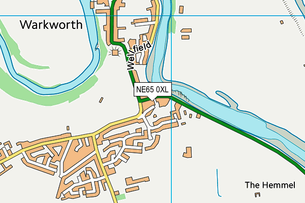 NE65 0XL map - OS VectorMap District (Ordnance Survey)