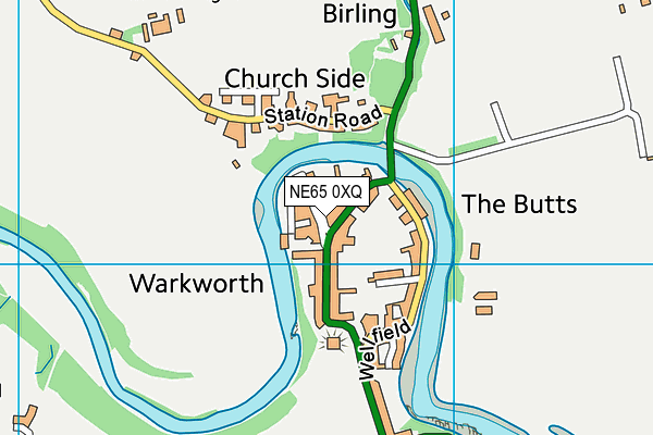 NE65 0XQ map - OS VectorMap District (Ordnance Survey)