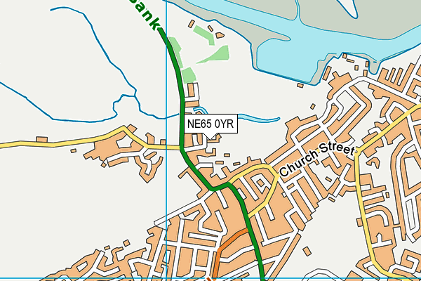 NE65 0YR map - OS VectorMap District (Ordnance Survey)