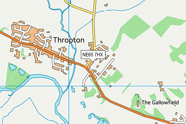 NE65 7HX map - OS VectorMap District (Ordnance Survey)