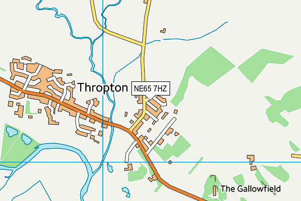 NE65 7HZ map - OS VectorMap District (Ordnance Survey) NE65 7HZ map - OS VectorMap District (Ordnance Survey)