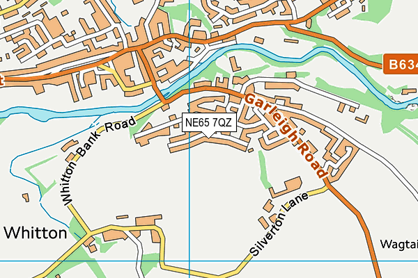 NE65 7QZ map - OS VectorMap District (Ordnance Survey)