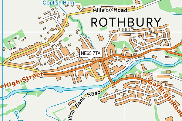 NE65 7TA map - OS VectorMap District (Ordnance Survey)