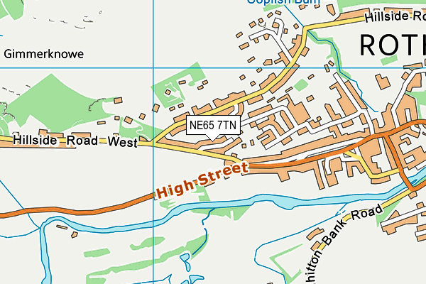 NE65 7TN map - OS VectorMap District (Ordnance Survey)