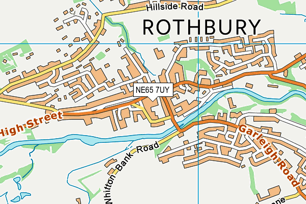 NE65 7UY map - OS VectorMap District (Ordnance Survey)