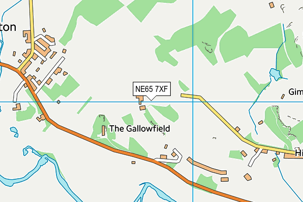 NE65 7XF map - OS VectorMap District (Ordnance Survey) NE65 7XF map - OS VectorMap District (Ordnance Survey)
